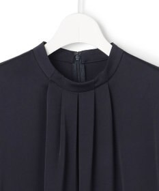 ICB L アセテートダブルサテン ランタンスリーブブラウス