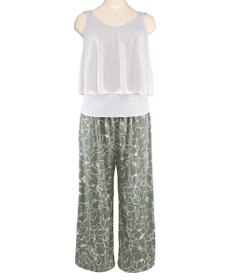 San-ai Resort（三愛水着楽園） ロングパンツセット　13L・15L　【Coral veil（コーラルヴェール）】