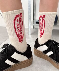 WEGO オーバルロゴデザインソックス