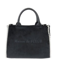 Maison de FLEUR ベロア2Wayスクエアトートバッグ