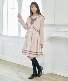 ANY KIDS リボン刺繍ハイソックス