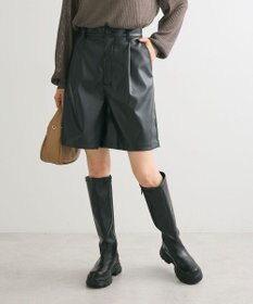 Green Parks レザーショートパンツ