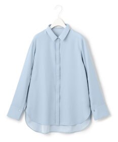 ICB L 【接触冷感・UVケア・速乾・洗える】FluidBackSatin スリットスリーブシャツ