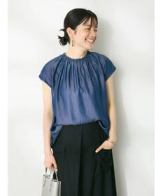 CRAFT STANDARD BOUTIQUE やわらかデニムフレンチスリーブブラウス