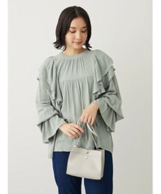 Green Parks ・Ｐｅｔｉｔ　Ｆｌｅｕｒ　ラッフルショルダーブラウス