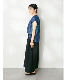 CRAFT STANDARD BOUTIQUE やわらかデニムフレンチスリーブブラウス