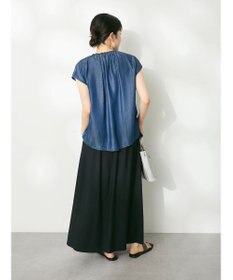 CRAFT STANDARD BOUTIQUE やわらかデニムフレンチスリーブブラウス