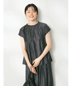 CRAFT STANDARD BOUTIQUE やわらかデニムフレンチスリーブブラウス