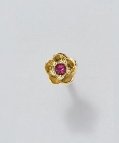 Phoebe 【金属アレルギー対応】プチフラワービジュースタッドピアス　ピンク/ニッケルフリー（片耳）