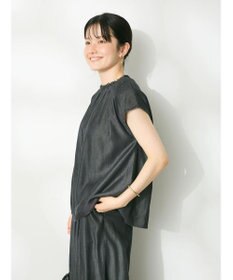 CRAFT STANDARD BOUTIQUE やわらかデニムフレンチスリーブブラウス