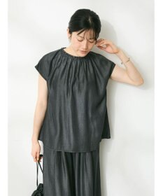 CRAFT STANDARD BOUTIQUE やわらかデニムフレンチスリーブブラウス