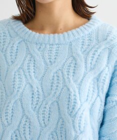 Green Parks ふわふわケーブルニットプルオーバー