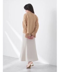 earth music&ecology ギャザーショートブラウス