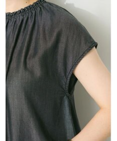 CRAFT STANDARD BOUTIQUE やわらかデニムフレンチスリーブブラウス