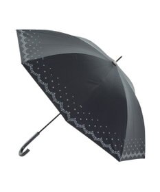 MOONBAT 晴雨兼用日傘 長傘 スカラ刺繍柄プリント／遮光 遮熱 UV