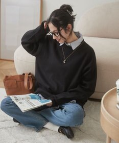WEGO 【ユニセックス着用ITEM/MLサイズ展開】ミラノリブクルーネックプルオーバー