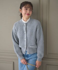 Feroux 【洗える】ラメシャギー カーディガン