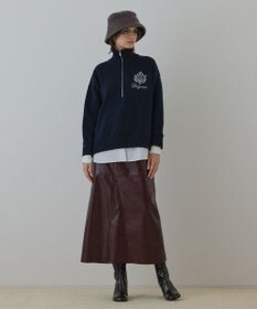 GRACE CONTINENTAL ハーフジップニットトップ