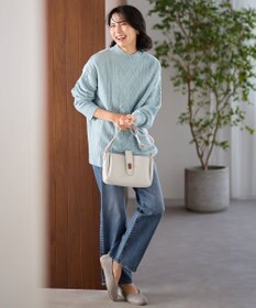 ANY L ソフトタッチケーブルニットチュニック