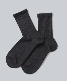 WHITE MAILS WOOL MIX PAPER WIDE RIB SOCKS ソックス