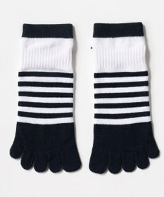 FILA GOLF／marie claire 【FILA GOLF】 ボーダージャガード五本指アンクルソックス