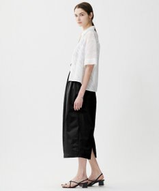 ICB L メタリックナイロンサテン コクーンスカート