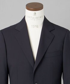 GOTAIRIKU オールシーズン対応【御幸毛織】WOOL×SOLOTEX ストレッチスーツ（ネイビー無地）