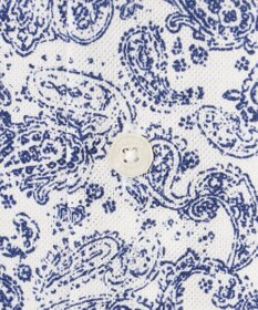 JOSEPH ABBOUD 【日本製ジャージー使用・清涼感・イージーケア】シャンブレー ペイズリープリント シャツ