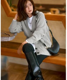 23区 S 【ご好評につき新色追加】ナチュラルコットンベアコンビ ペプラム カットソー