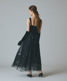 GRACE CONTINENTAL ドットフラワーembドレス