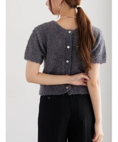 Te chichi テープヤーン前後2WAY5分袖カーディガン