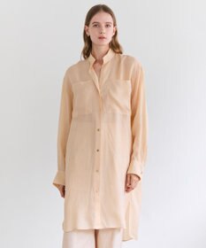 BEIGE， PAULINE / リネンヴィスコースオーバーサイズロングシャツ