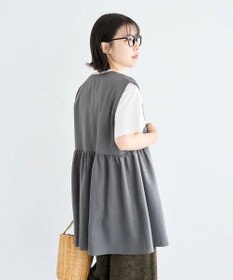 Green Parks 麻調ミディ丈ＺＩＰベスト