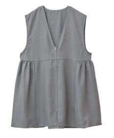 Green Parks 麻調ミディ丈ＺＩＰベスト