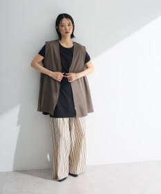 Green Parks 麻調ミディ丈ＺＩＰベスト