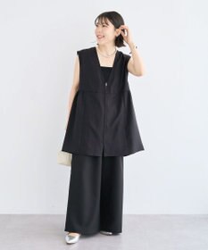 Green Parks 麻調ミディ丈ＺＩＰベスト