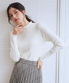 ANY L 【6色展開】フリルネックニット