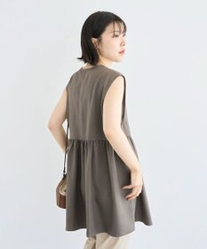 Green Parks 麻調ミディ丈ＺＩＰベスト