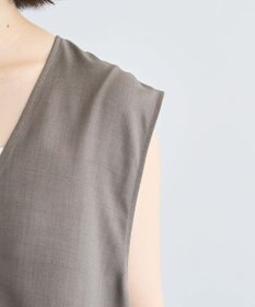 Green Parks 麻調ミディ丈ＺＩＰベスト