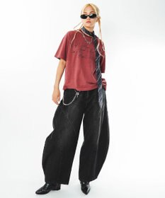 WEGO 【ユニセックス着用ITEM/MLサイズ展開】クロップドグラフィックT（SS）