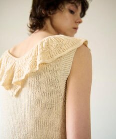 GRACE CONTINENTAL ミックスフリルニットトップ