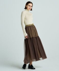 uncrave 【撥水・UVカット】ナイロンタスラン ティアードスカート（uncrave WHITE）