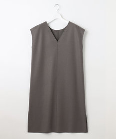 自由区 【WEB限定】ウールミルドジャージー Vネックジャンパースカート