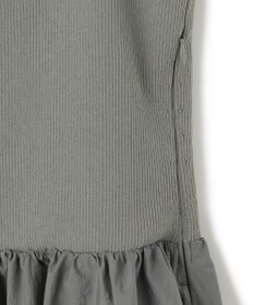 23区 【洗える】ブライトナイロンワッシャー ニットコンビワンピース