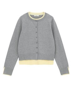 earth music&ecology 【コットン混紡】バイカラーレイヤード風カーディガン