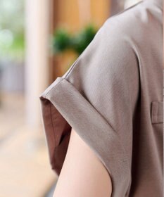 Tiaclasse ベルト付きフレンチスリーブポケットワンピース