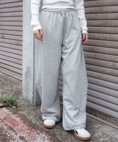 WEGO 【ウエストゴム】カーブデザインスウェットパンツ