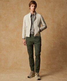 JOSEPH ABBOUD 【イタリア素材/製品染め/ウエストも伸びる!】迷彩ガーメンドダイ パンツ