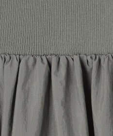 23区 【洗える】ブライトナイロンワッシャー ニットコンビワンピース