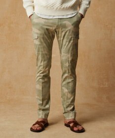 JOSEPH ABBOUD 【イタリア素材/製品染め/ウエストも伸びる!】迷彩ガーメンドダイ パンツ ライトグレー系7